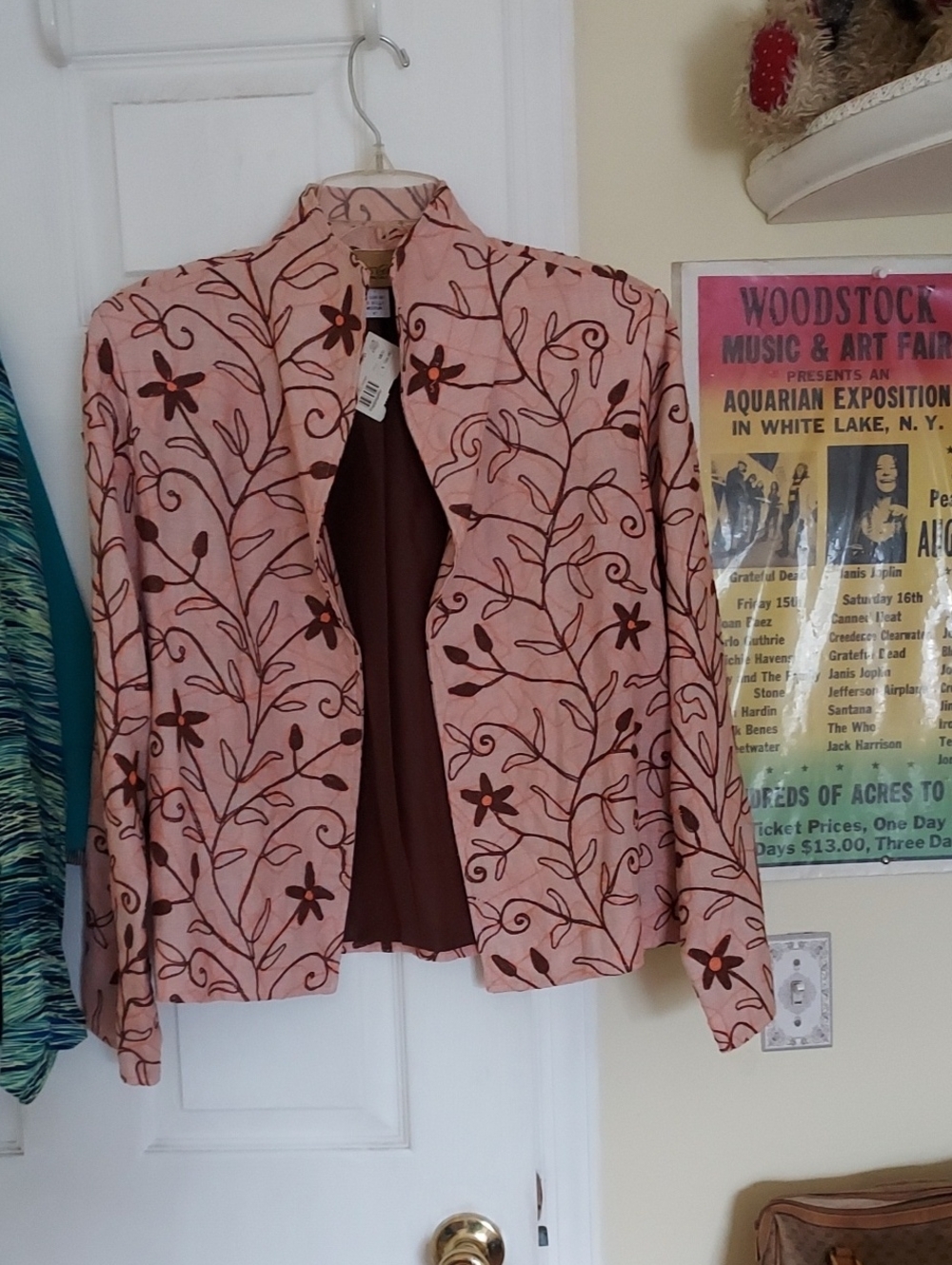 Womens Painted Pony Embroidered Blazer Sz Med.